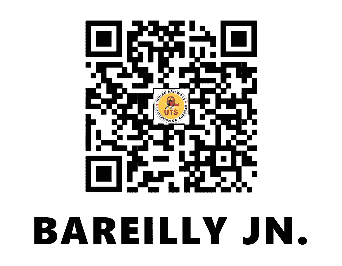 UTS QR Code for BAREILLY JN. - BRY - NE (UTTAR PRADESH)
